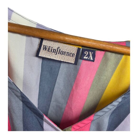 WeInfluence Cross-Front Peplum Sleeveless Top - Picture 5 of 12